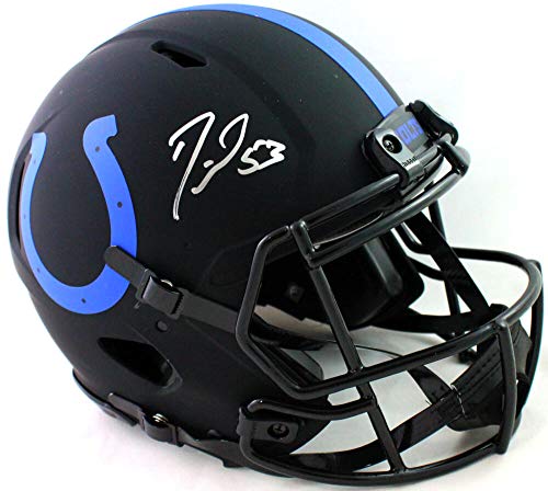 Darius Leonard Signed Colts Authentic Eclipse Speed F/S Helmet- Beckett W Silver - 757 Sports Collectibles