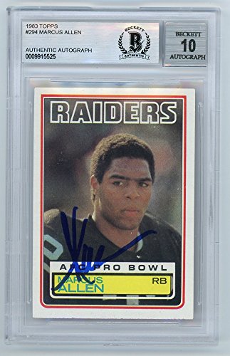 Marcus Allen 1983 Topps Football Autograph Auto Rookie Card #294 - BAS 10 - 757 Sports Collectibles