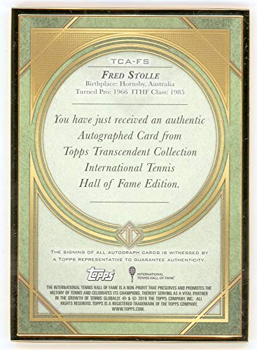 Fred Stolle 2020 Topps Transcendent Tennis Autographed Card 2/5 - 757 Sports Collectibles