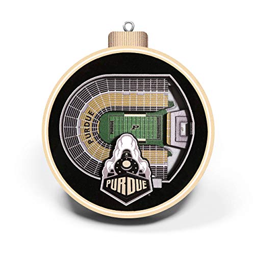 NCAA Purdue Boilermakers - Ross-Ade 3D Stadium View Ornament, Team Colors, Large - 757 Sports Collectibles