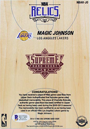 Lakers Magic Johnson Signed 5x7 Upper Deck Supreme Hard Court Card BAS #MJ17480 - 757 Sports Collectibles