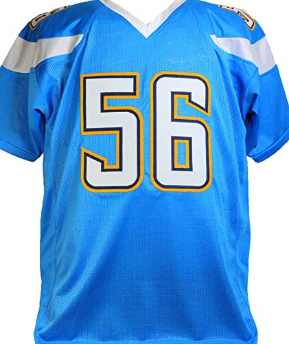 Shawne Merriman Autographed Lt. Blue Pro Style Jersey - Beckett W Auth - 757 Sports Collectibles