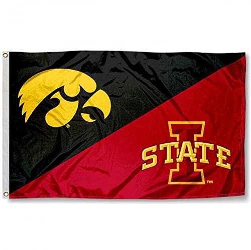 College Flags & Banners Co. Iowa vs. Iowa State House Divided 3x5 Flag - 757 Sports Collectibles