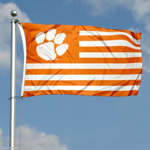 College Flags & Banners Co. Clemson Tigers Stars and Stripes Nation Flag - 757 Sports Collectibles