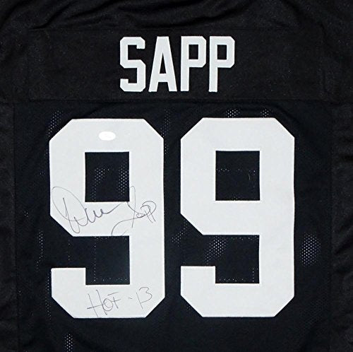 Warren Sapp Autographed Black Pro Style Jersey HOF- JSA Witness Auth Horz HOF - 757 Sports Collectibles