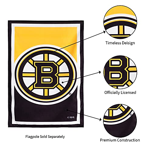 Team Sports America NHL Double Sided Boston Bruins House Flag Officially Licensed Sports Flag for Home Office Yard Sports Gift - 757 Sports Collectibles