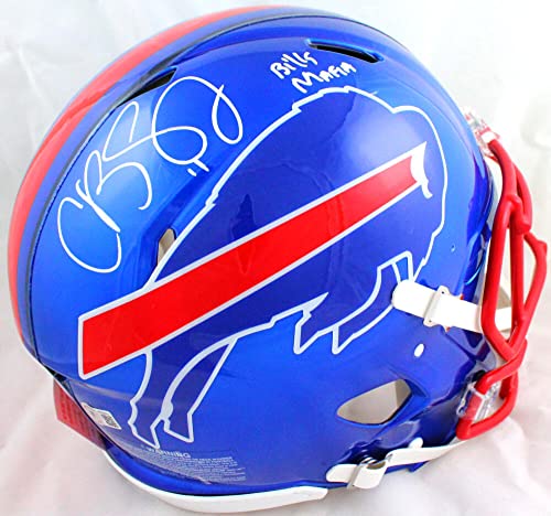 Cole Beasley Autographed Buffalo Bills F/S Flash Speed Authentic Helmet w/Bills Mafia-Beckett W Hologram White - 757 Sports Collectibles