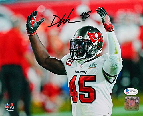 Devin White Autographed Buccaneers 8x10 Arms Up Photo- Beckett W Auth Black - 757 Sports Collectibles