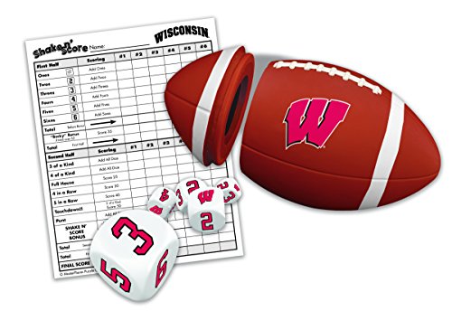 MasterPieces NCAA Wisconsin Badgers Shake N' Score Travel Dice Game - 757 Sports Collectibles