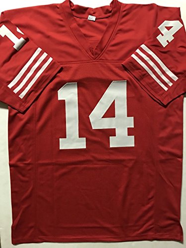 Autographed/Signed YA Y.A. Tittle"HOF 71" San Francisco Red Football Jersey JSA COA - 757 Sports Collectibles