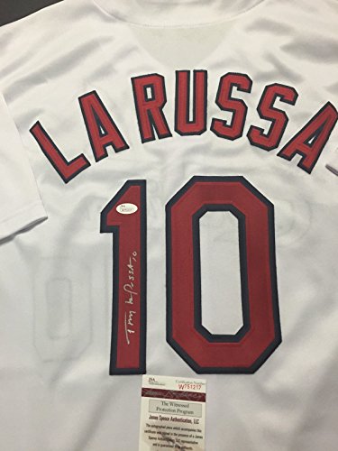 Autographed/Signed Tony LaRussa St. Louis Baseball Jersey JSA COA