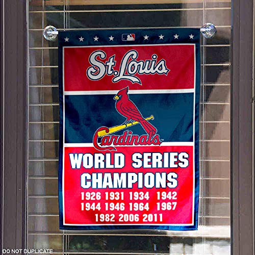 WinCraft St. Louis Cardinals 11-Time Champions Double Sided Garden Flag - 757 Sports Collectibles