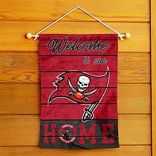 WinCraft Tampa Bay Buccaneers Welcome Home Decorative Garden Flag Double Sided Banner - 757 Sports Collectibles