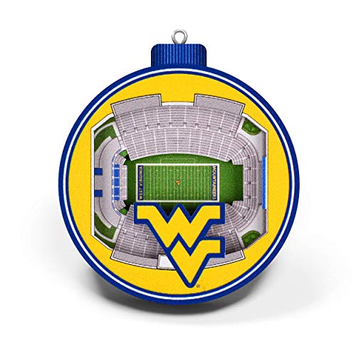 YouTheFan NCAA West Virginia Mountaineers 3D StadiumView Ornament - Milan Puskar Stadium - 757 Sports Collectibles