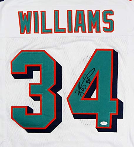 Ricky Williams Autographed White Pro Style Jersey- JSA Witnessed Authenticated 4 Up - 757 Sports Collectibles