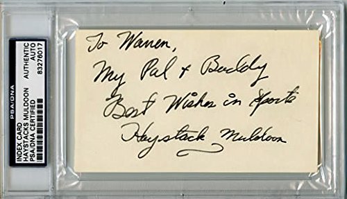 Haystacks Muldoon Wrestler Authentic Signed 3X5 Index Card PSA Slabbed #83276017 - 757 Sports Collectibles