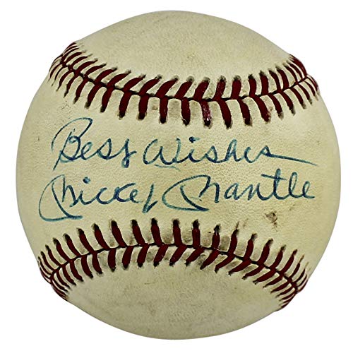 Yankees Mickey Mantle"Best Wishes" Authentic Signed Oal Baseball JSA #X40056 - 757 Sports Collectibles