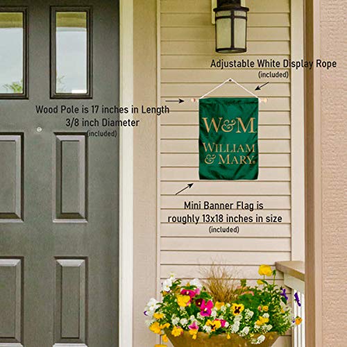 William & Mary Tribe Window Wall Banner Hanging Flag with Suction Cup - 757 Sports Collectibles