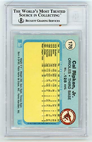 Cal Ripken Jr 2632 Consecutive Games 1982 Fleer Autographed Card #176 - BAS - 757 Sports Collectibles