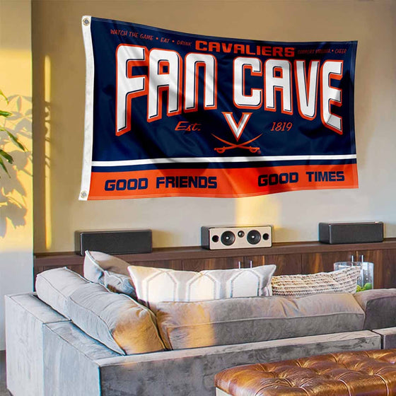 Virginia Cavaliers Fan Man Cave Banner Flag - 757 Sports Collectibles