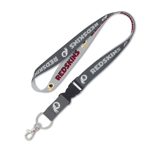 WASHINGTON REDSKINS GRAY- LANYARD W/DETACHABLE BUCKLE