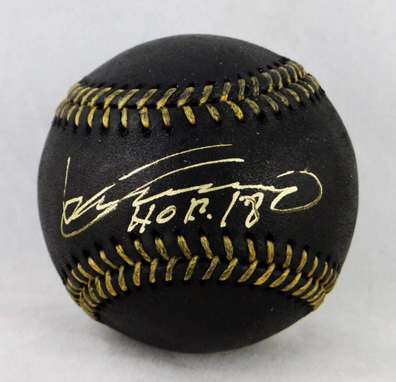 Vladimir Guerrero Autographed Rawlings OML Black Baseball w/HOF 18 - JSA W Auth - 757 Sports Collectibles