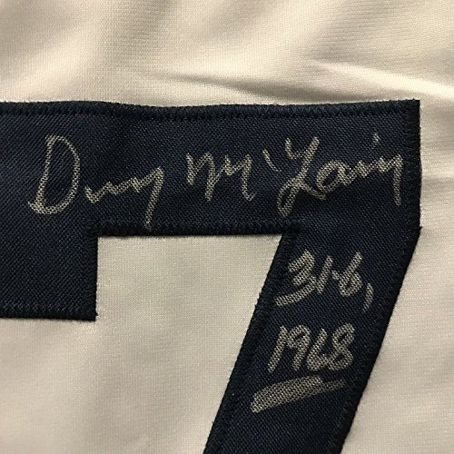 Autographed/Signed Denny McLain"31-6 1968" Detroit White Baseball Jersey JSA COA - 757 Sports Collectibles