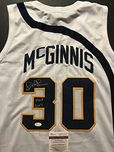 Autographed/Signed George McGinnis"HOF 17" Indiana White Basketball Jersey JSA COA