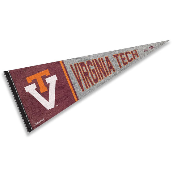 Virginia Tech Hokies Pennant Throwback Vintage Banner - 757 Sports Collectibles