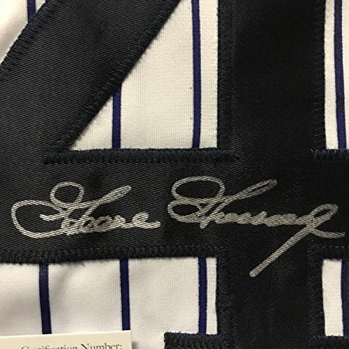 Autographed/Signed Goose Gossage New York Pinstripe Baseball Jersey JSA COA - 757 Sports Collectibles