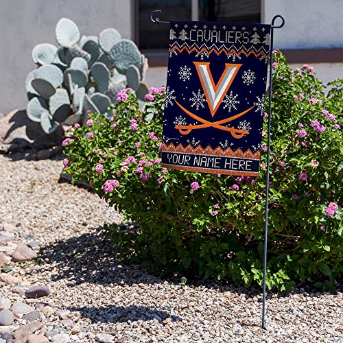 Rico Industries NCAA Virginia Cavaliers Winter/Snowflake Personalized Garden Flag - 757 Sports Collectibles