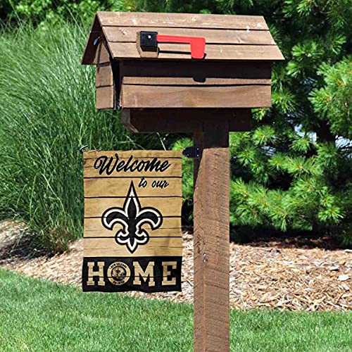 WinCraft New Orleans Saints Welcome Home Decorative Garden Flag Double Sided Banner - 757 Sports Collectibles