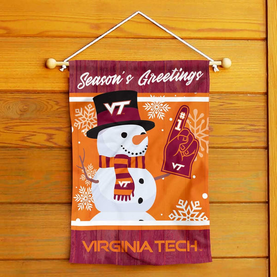 Virginia Tech Hokies Holiday Winter Snow Garden Banner Flag - 757 Sports Collectibles