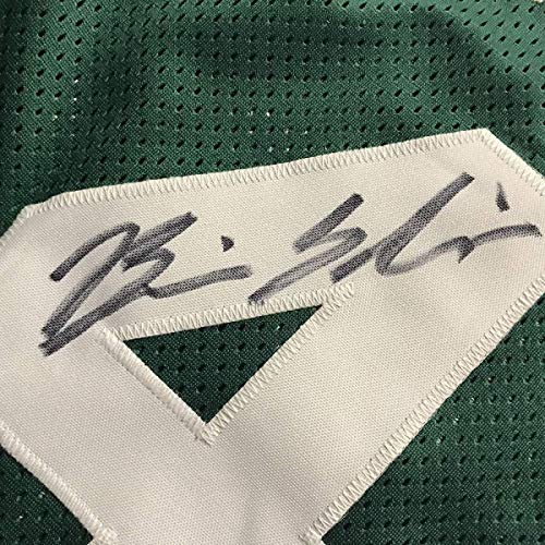 Autographed/Signed Brian Scalabrine Boston Green Basketball Jersey JSA COA - 757 Sports Collectibles