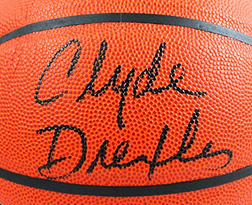 Clyde Drexler Autographed Wilson NBA Basketball - JSA Witnessed Black - 757 Sports Collectibles