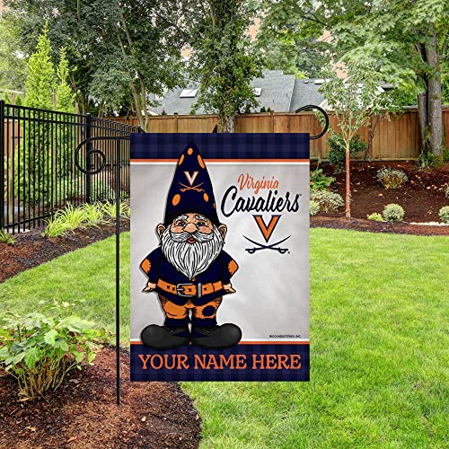 Rico Industries NCAA Virginia Cavaliers Gnome Spring Personalized Garden Flag - 757 Sports Collectibles