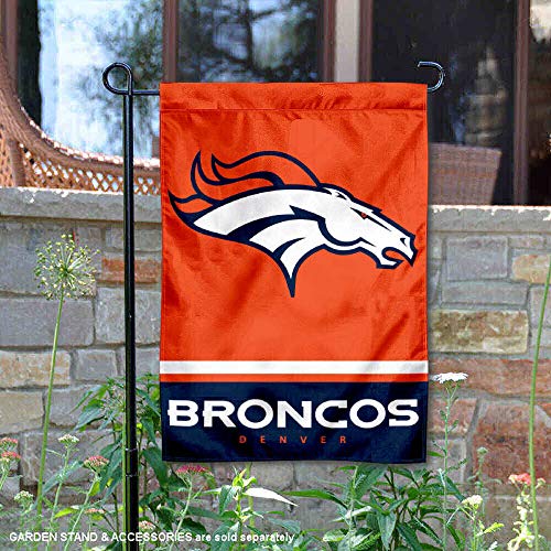 WinCraft Denver Broncos Double Sided Garden Flag - 757 Sports Collectibles