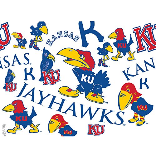 Tervis NCAA Kansas Jayhawks All Over Tumbler, 24 oz, Clear - 757 Sports Collectibles