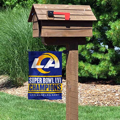 WinCraft Los Angeles Rams Champions Super Bowl LVI Double Sided Garden Banner Flag - 757 Sports Collectibles