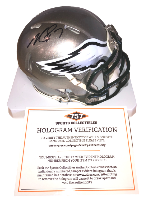 Philadelphia Eagles Michael Vick Signed Auto Flash Mini Helmet - 757 COA - 757 Sports Collectibles