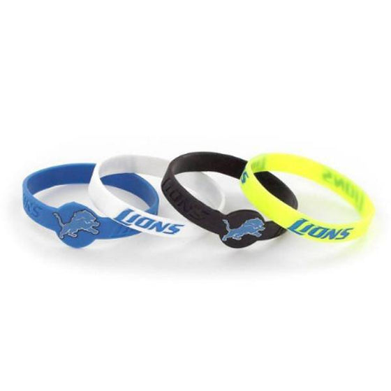 Detroit Lions Bracelets - 4 Pack Silicone (CDG) - 757 Sports Collectibles