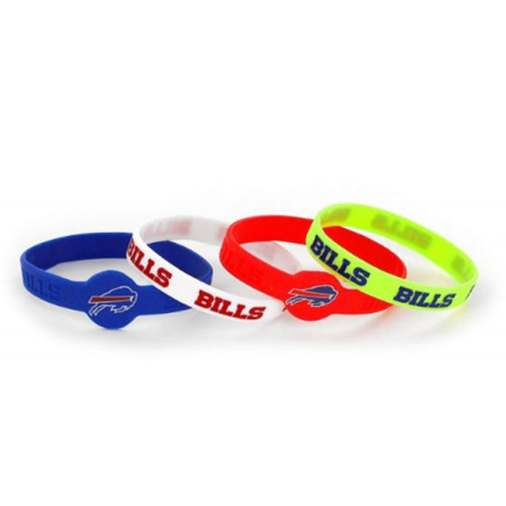 Buffalo Bills Bracelets 4 Pack Silicone - Special Order - 757 Sports Collectibles