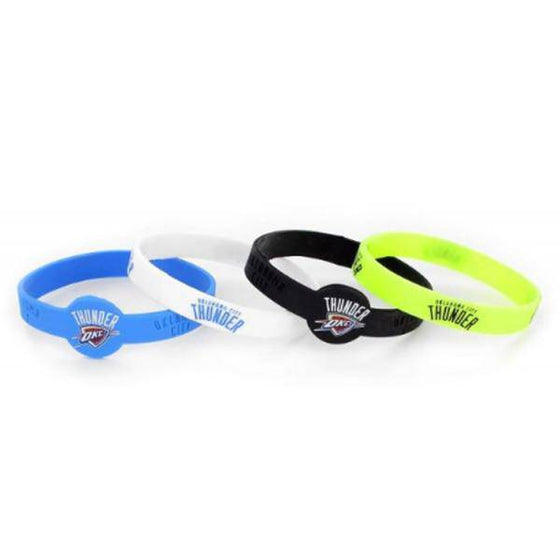 Oklahoma City Thunder Bracelets - 4 Pack Silicone (CDG) - 757 Sports Collectibles