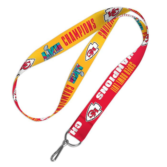 SUPER BOWL CHAMPIONS KANSAS CITY CHIEFS SUPER BOWL CHAMP LANYARD 1" - 757 Sports Collectibles