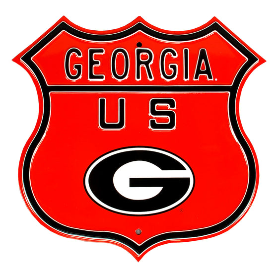 Georgia Bulldogs  Steel Route Sign Logo