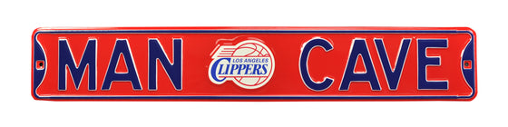 Los Angeles Clippers Steel Street Sign with Throwback Logo-MAN CAVE