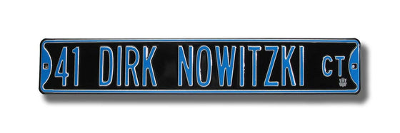 Dallas Mavericks Steel Street Sign-41 DIRK NOWITZKI CT