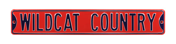 Arizona Wildcats Steel Street Sign-WILDCAT COUNTRY