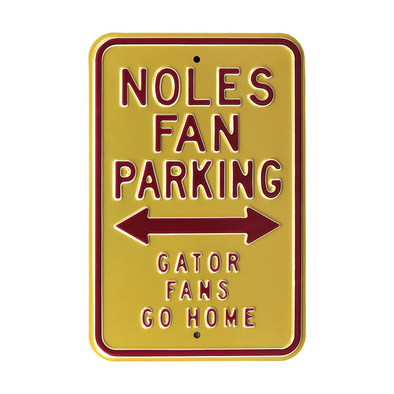 Florida State Seminoles Steel Parking Sign-Gators Go Home