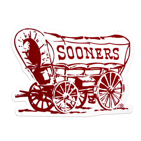 Oklahoma Sooners Laser Cut Steel Logo Statement Size-Schooner Logo